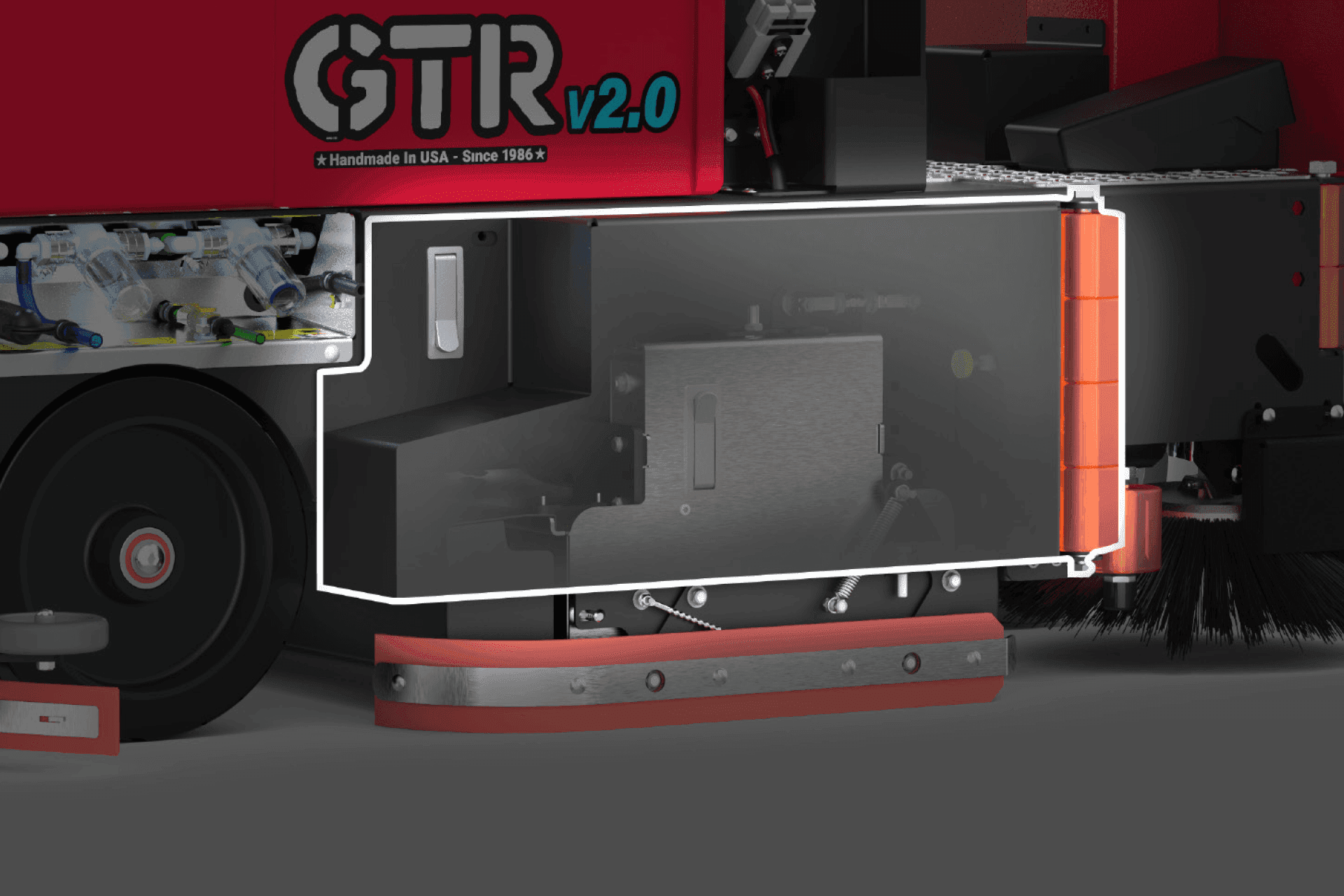 FactoryCat Floor Scrubber - Heavy Duty Side Doors 