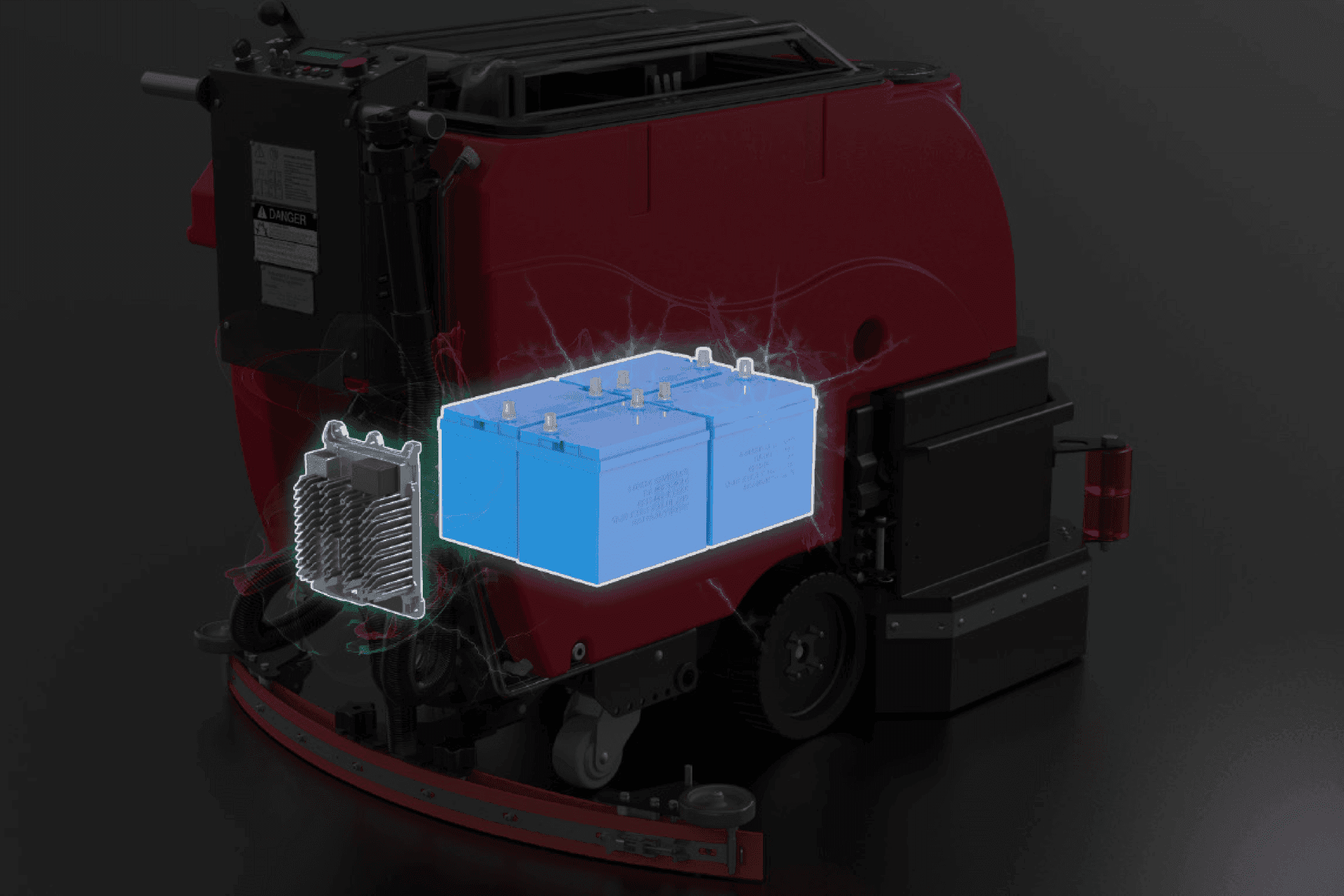 FactoryCat Floor Scrubber - Onboard Charger / AGM Batteries 